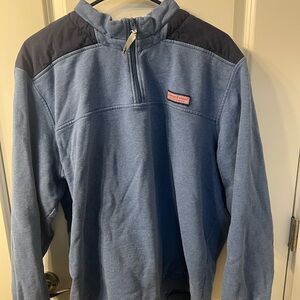 Vineyard Vines Blue and Navy Half-Zip Pullover